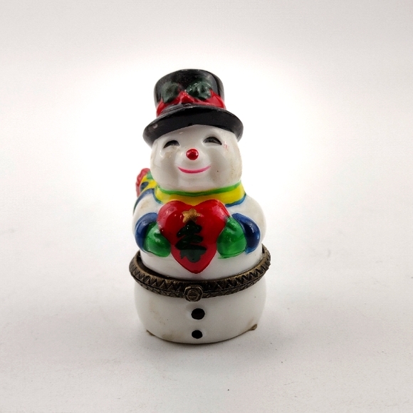 Snowman Ring/Trinket hinged box - Picture 1 of 5